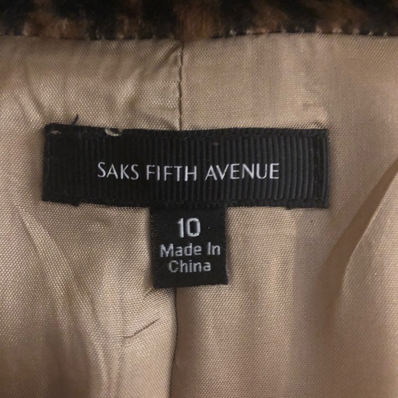 Saks Fifth Avenue Leopard Blazer Jacket - Picture 6 of 8